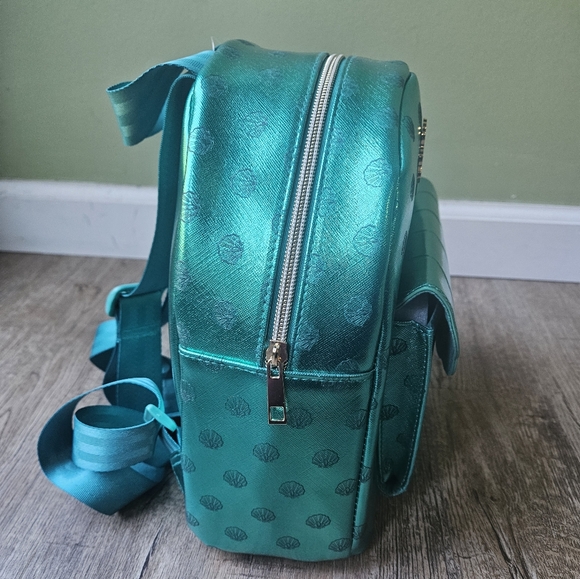 Disney's The Little Mermaid Ariel Mini Backpack with Shell Emboss - Picture 4 of 12